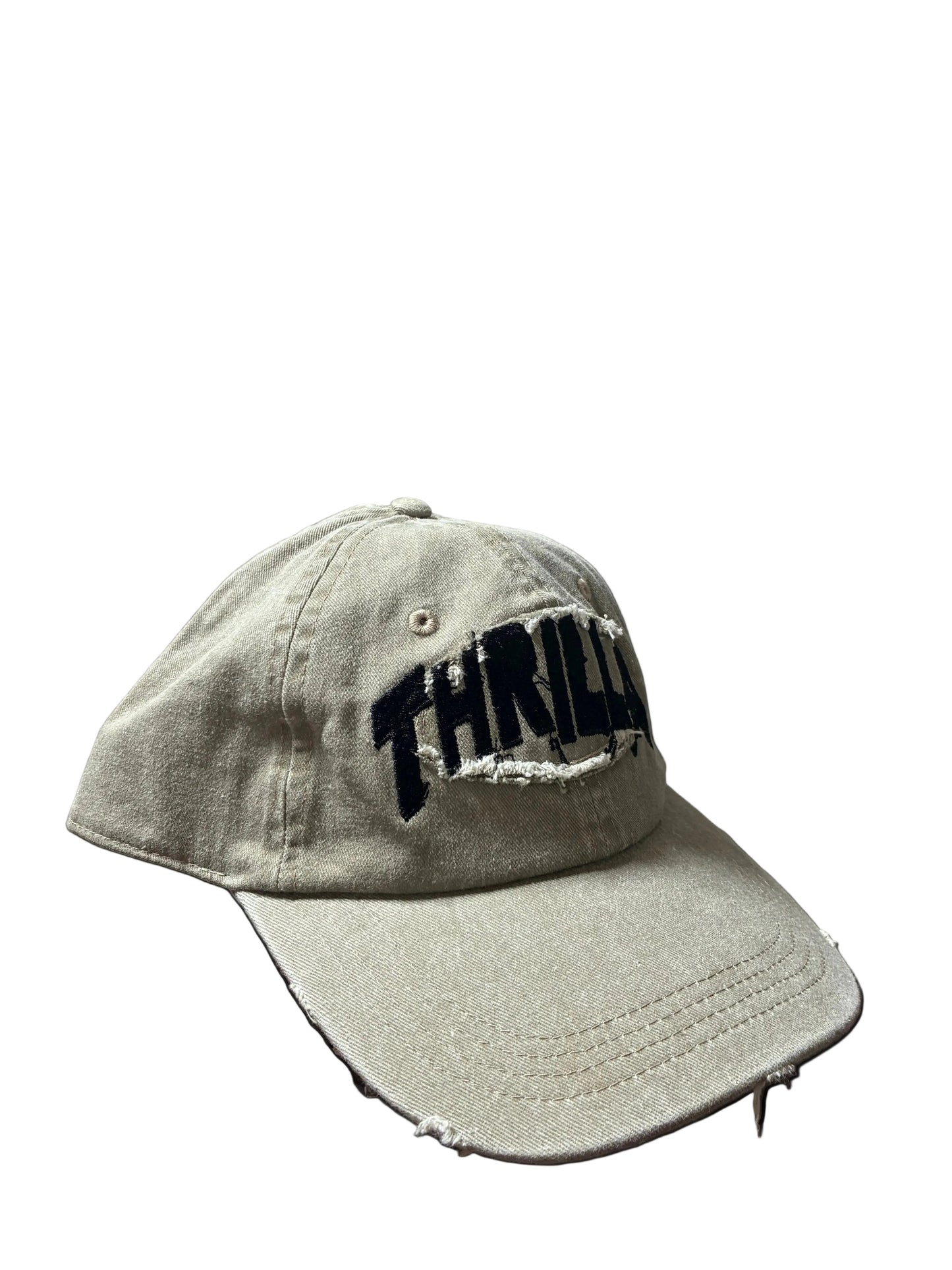 NO RISK NO STORY DYED RAW EDGE PATCH CAP - KHAKI