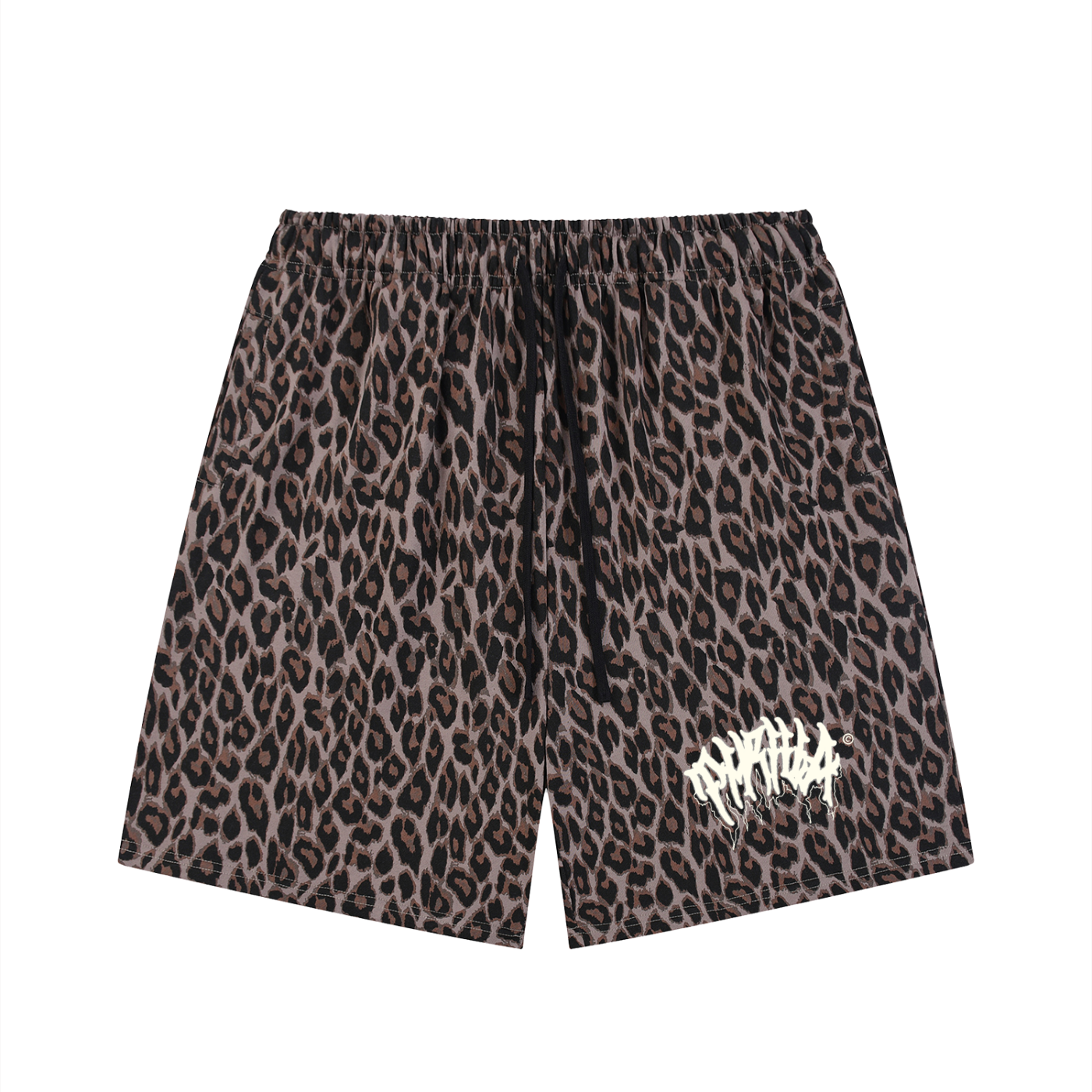 Thrilla Leopard Drawstring Shorts -