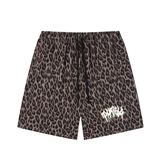Thrilla Leopard Drawstring Shorts -