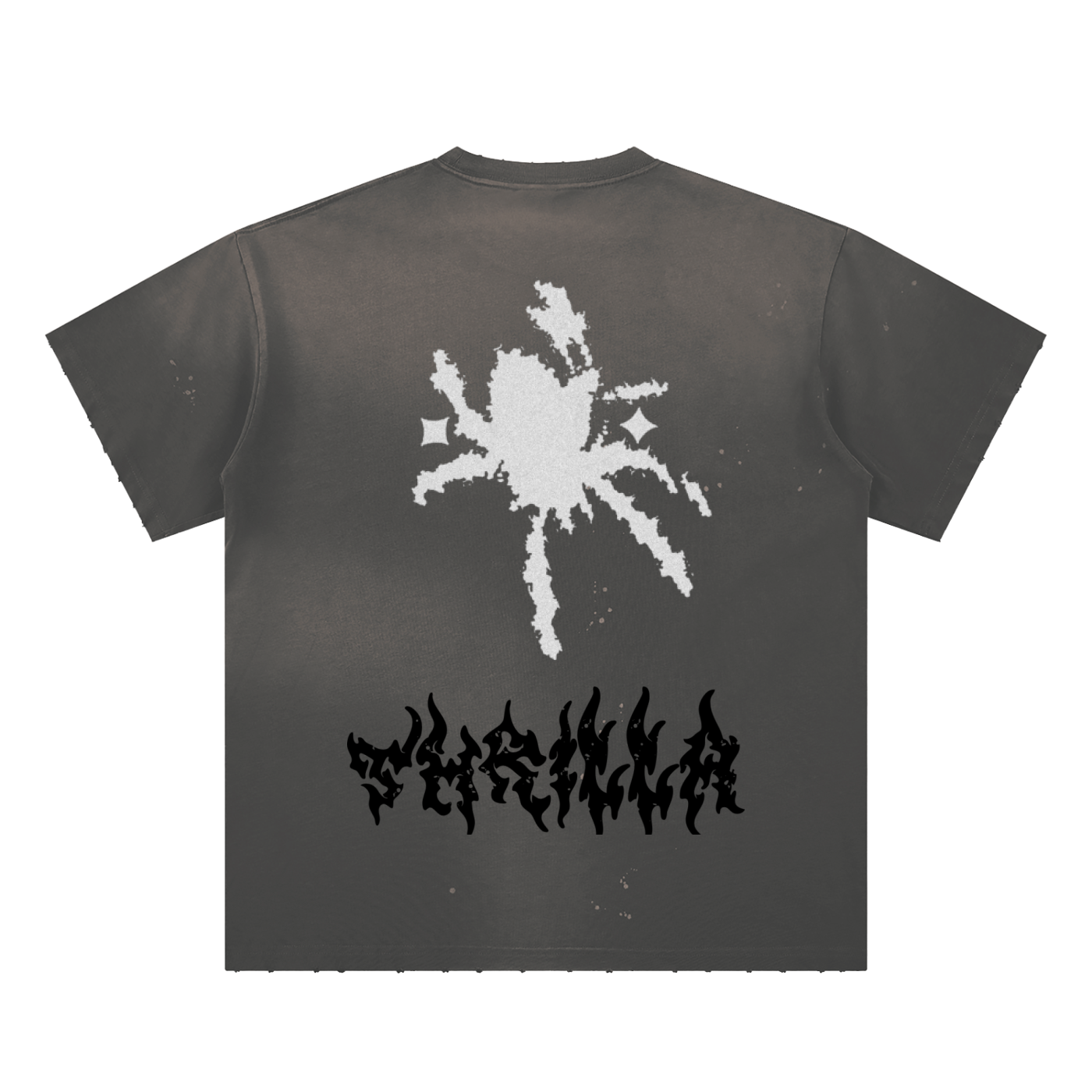 Hand-Frayed Sunfade Paint Splatter T-Shirt